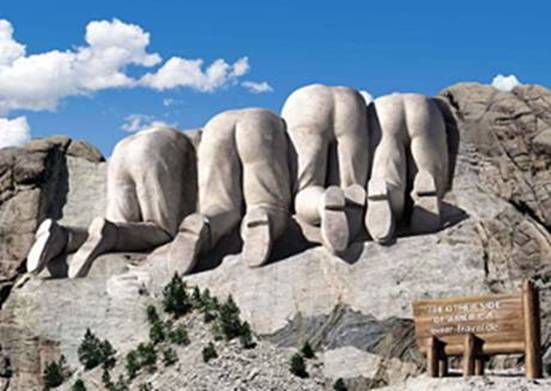 Mt Rushmore from the Canadian side